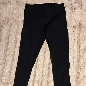lululemon athletica Black Leggings with pockets and ruching